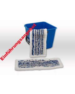 Axis Line Wischmopp Slider Mop mit Microfaserrand ohne Fransen 40 cm blau bestens geeignet bei niedrigen Fußleisten