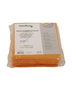 10er Pack beschichtetes Meiko Feuchtwischtuch 35 x 40 orange Reinigungstuch
