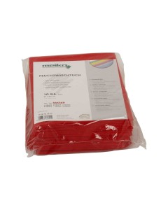 10er Pack beschichtetes Meiko Feuchtwischtuch 35 x 40 rot Reinigungstuch