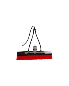 Axis Line Solarbürste für Teleskopstange – 40 cm, 2 Wassersprühdüsen, 180-Grad-Flip – PV-Reinigung, Photovoltaik, Fenster & Wintergarten