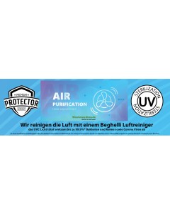 Aufkleber Luftreinigung zur Kundeninformation