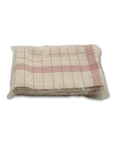 Axis Line Geschirrtücher halbleinen 50 cm x 70 cm rot kariert 10er Pack