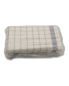 Axis Line Geschirrtücher halbleinen 50 cm x 70 cm blau kariert 10er Pack