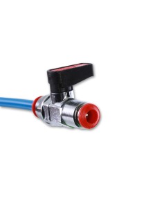 Axis Line Kugelhahn für 8 mm Schlauch – Kugelabsperrhahn mit Schnellverschluss, Selbstdichtend, für Solar