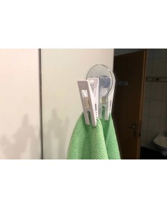 Axis Line Klammer mit Saugnapf für Tücher an Wand,Fliesen, Spiegel