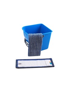 Mega Clean Fliesen-Borstenmopp abrasiv 40 cm – blau/grau