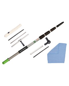 Axis Line 4 Meter Teleskop Fensterwischer Set für Glas Fenster & Wintergarten Reinigung
