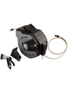 Yerd Schlauchaufroller automatisch mit 25 Meter Schlauch und Gartenbrause