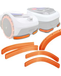 Axis Line 4x Kantenschutz für Mähroboter Navimow i105e & i108e - Seitenschutz Bumper, PETG, Wasserablauf, Made in Germany, einfach aufgesteckt, Orange